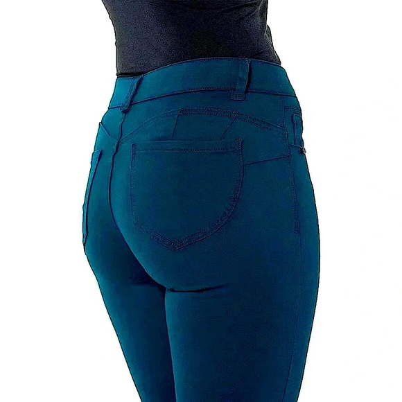 Democracy Pants - Womens Democracy “Ab”Solution Dark Teal Ankle Skimmer Jean Pants sz 8 Brand New